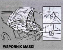 Otwieranie maski silnika 