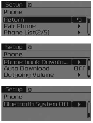 Phone Settings (Ustawienia telefonu) (Model wyposażony w Bluetooth Wireless Technology)