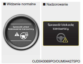 Sprawdź układ blokowania kierownicy (jeżeli są w wyposażeniu)