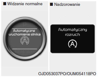 Silnik zostanie również uruchomiony automatycznie bez jakichkolwiek działań ze strony kierowcy, jeśli