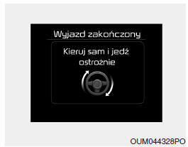 Wyjeżdżanie z miejsca parkingowego zakończone