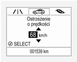 Ostrzeżenie o nadmiernej prędkości